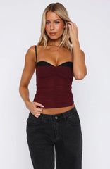 Remind Me Again Bustier Burgundy