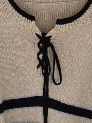 Emberlynn Round Neck Stripe Sweater