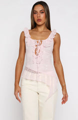 So Iconic Lace Top Baby Pink