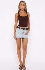 Won't Be Lonely Denim Mini Skirt Glacier Blue