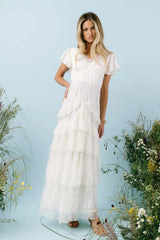 Tracie Lace Maxi Dress in Ivory